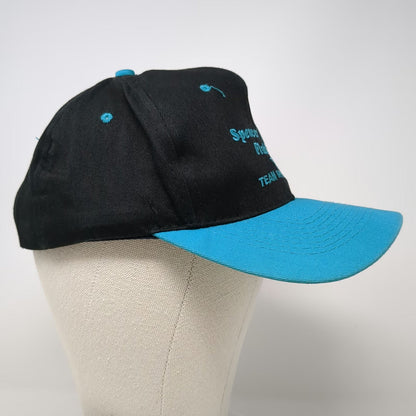 KC 5 Panel Hat Black Blue One Size Snapback Team Spokane Green Underbrim