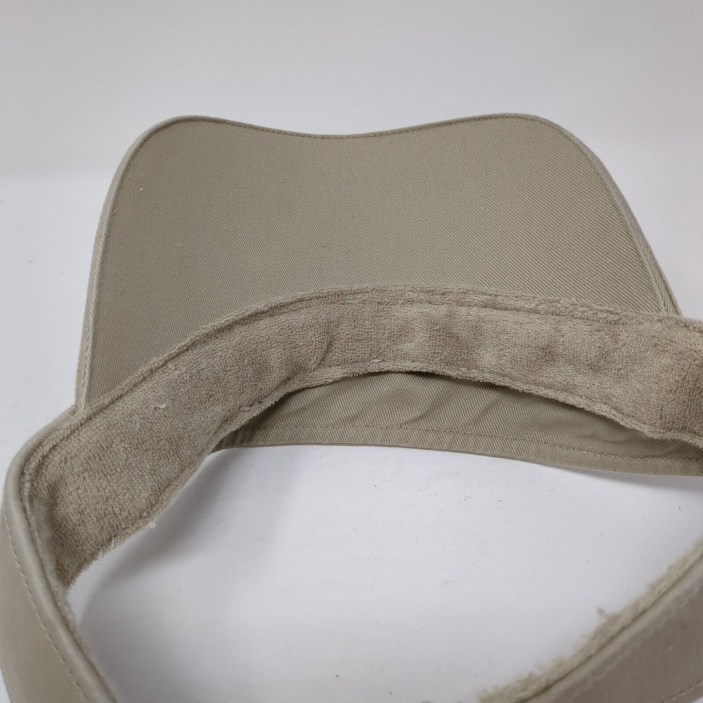 Unbranded Strapback Sun Visor Hat Tan One Size Adjustable Lightweight Blank