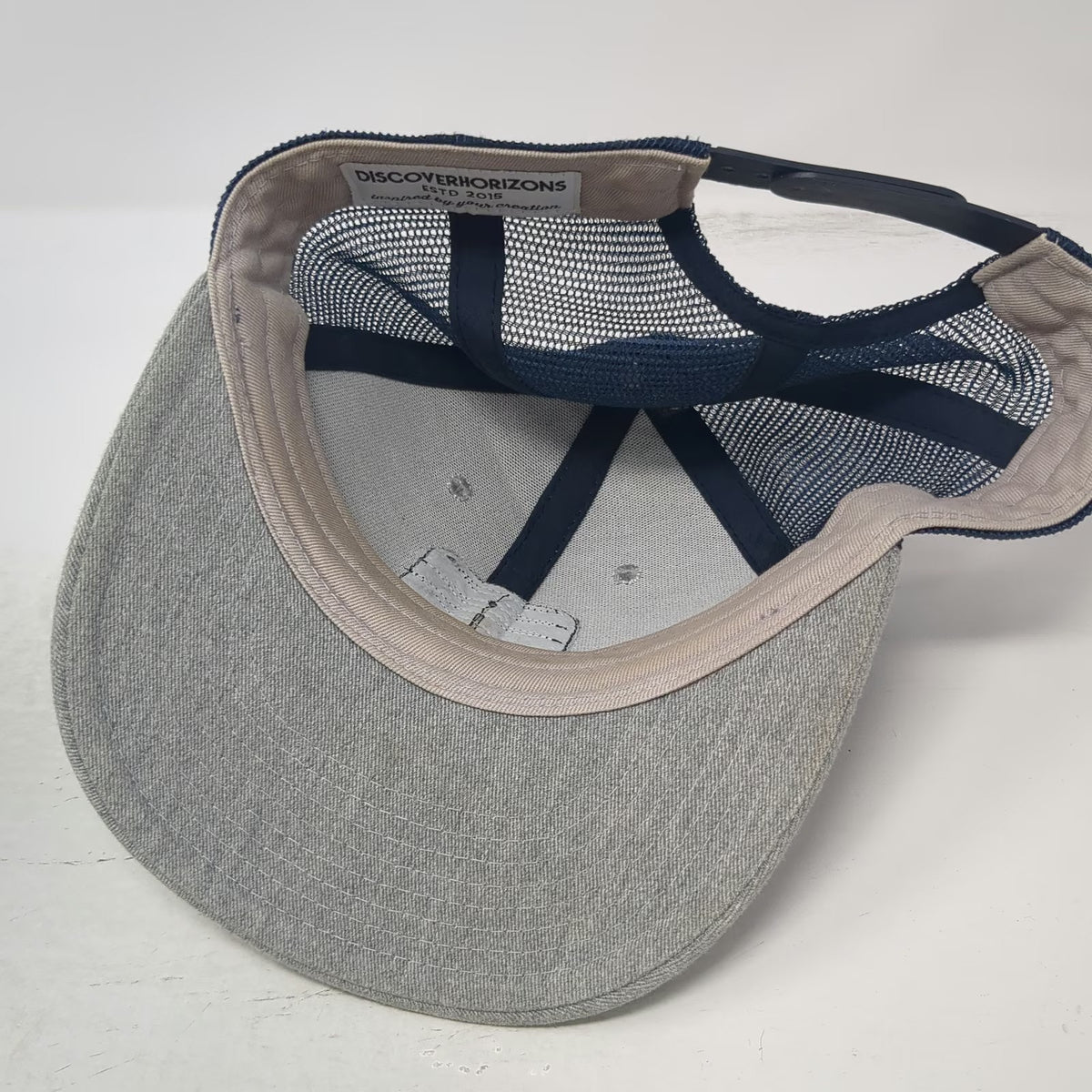DiscoverHorizons Trucker Hat Gray One Size Mesh Back Snapback Nature Patch Sun