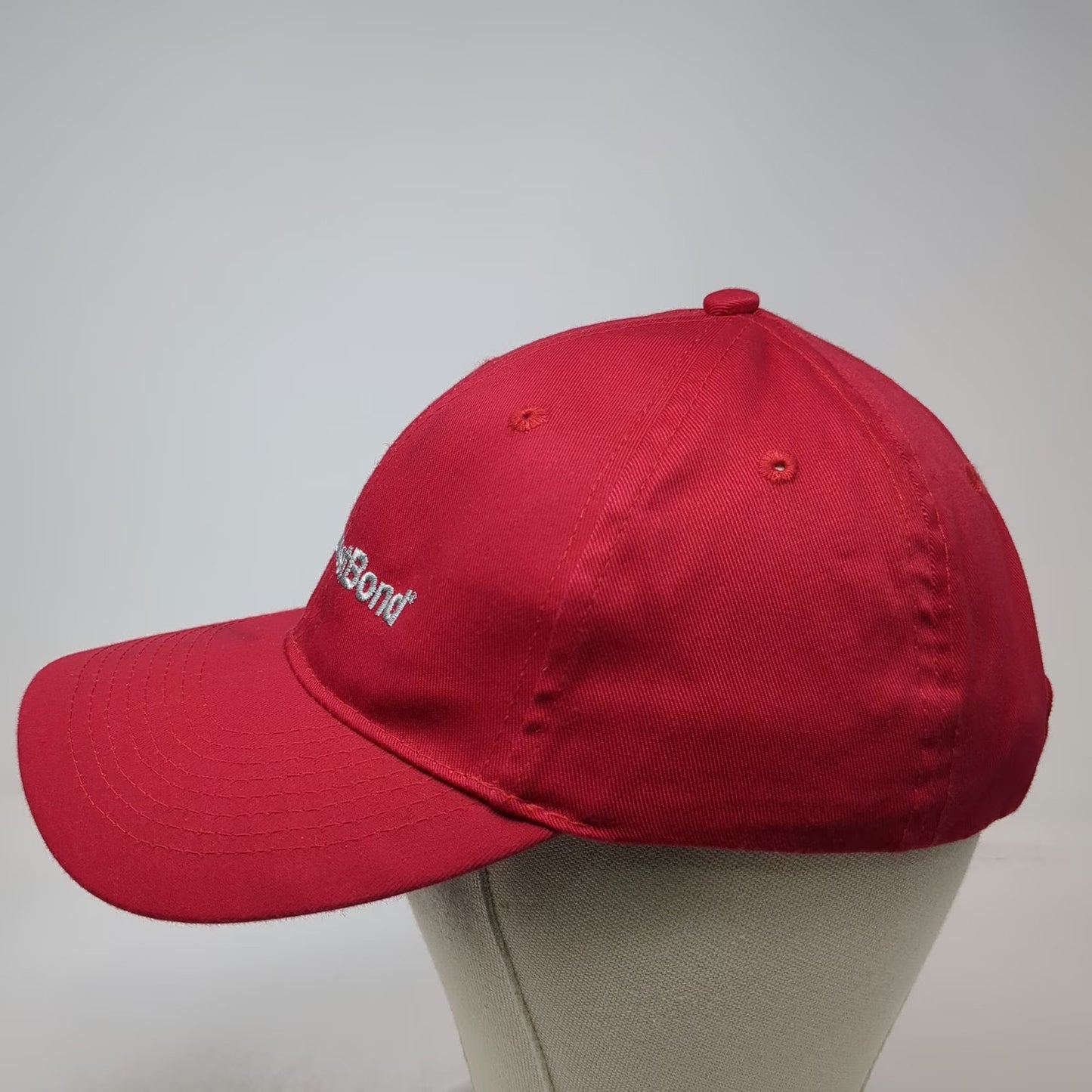 Port Authority Baseball Cap Red One Size Strapback StreetBond Logo hat Cotton