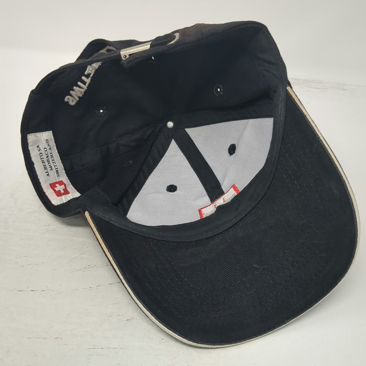 Alberto SA Baseball Cap Black One Size Switzerland Flag Embroidered Shield Hat