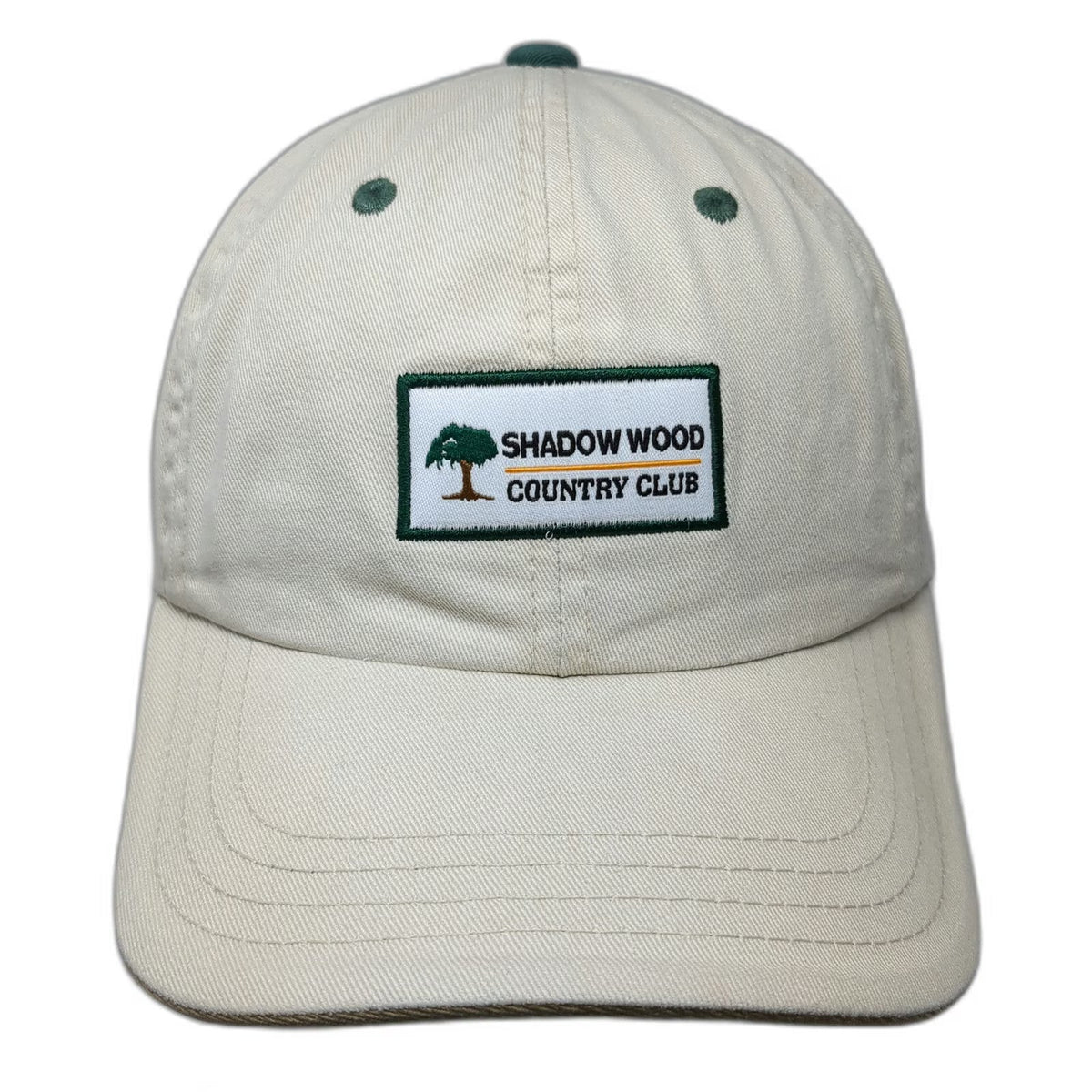 Imperial Shadow Wood Country Club Golf Patch Baseball Cap Beige OSFM Hat Green