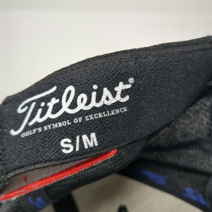 Titleist Baseball Cap Black M Pro V1 FootJoy Performance Fitted Stretch Hat