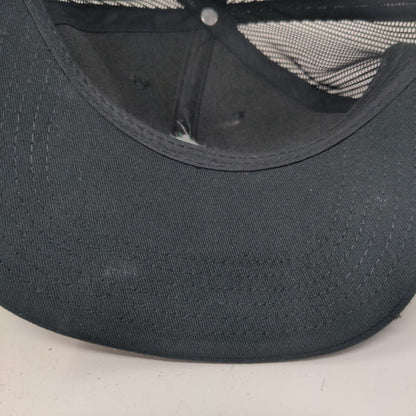 Wood Grain Snapback Mesh Back Trucker Hat Black OSFM 6 Panel Otto