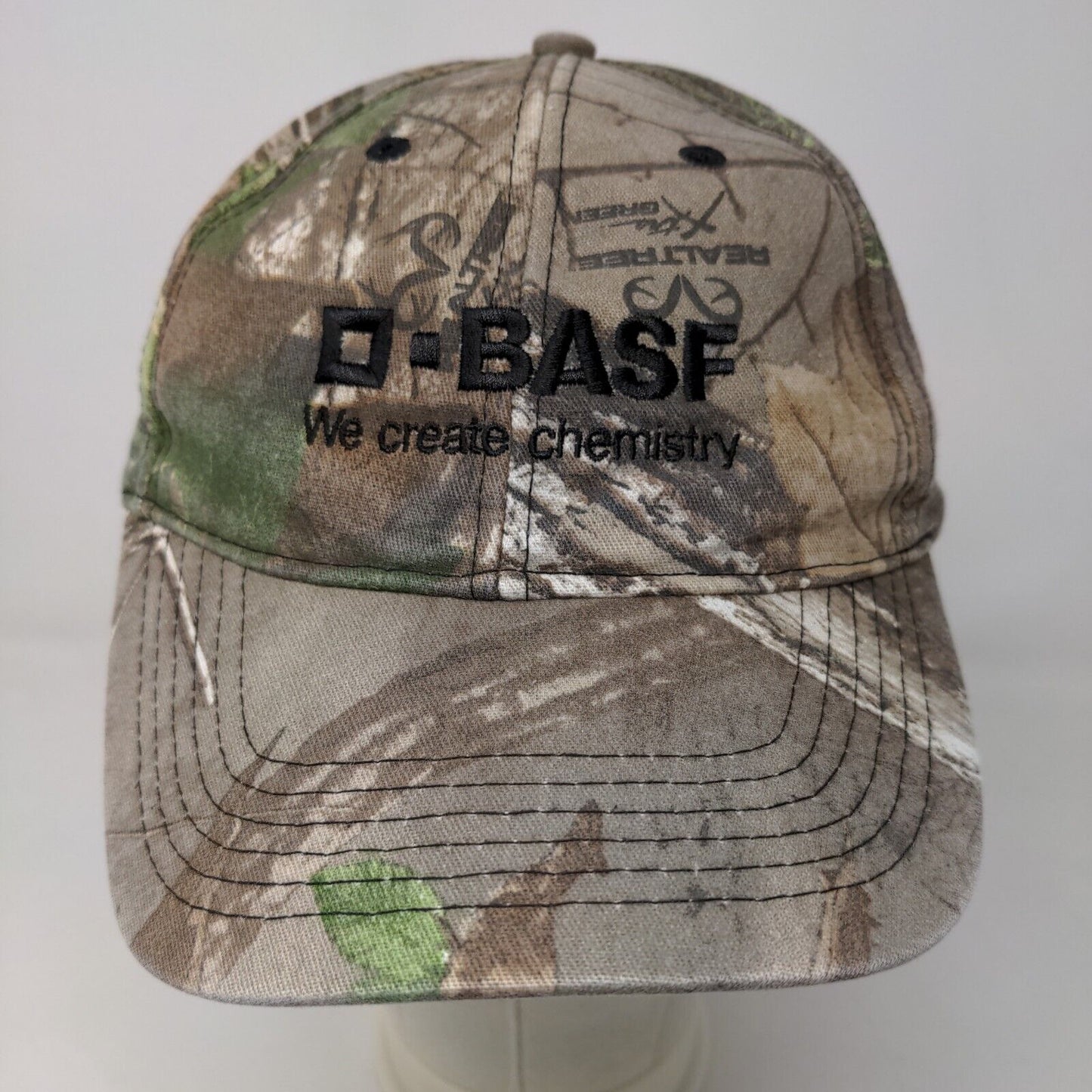 Cap America Men's Strapback Camo Hat Multicolor BASF We Create Chemistry Logo