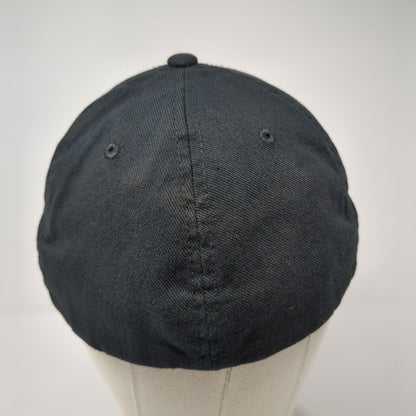 Richardson Pro 185 Fitted Baseball Cap Black XL Lightweight Embroidered 6 Panel
