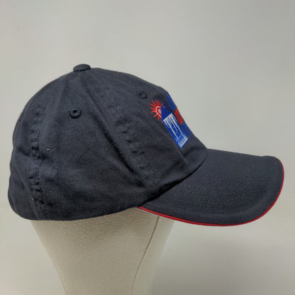 Port Authority Men's Strapback Hat Blue Embroidered Climate Control Company Logo