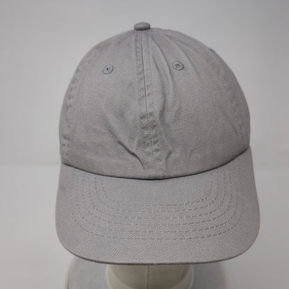 Newhattan Slideback Hat Gray One Size Adjustable Embroidered Blank Cotton