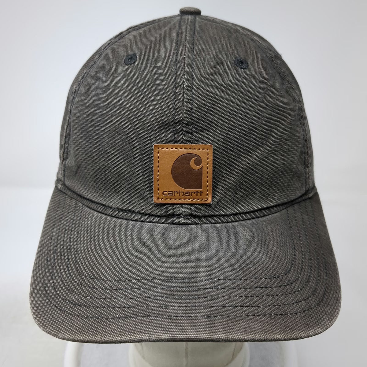 Carhartt Baseball Cap Gray One Size Strapback Cotton Canvas Front Patch Hat