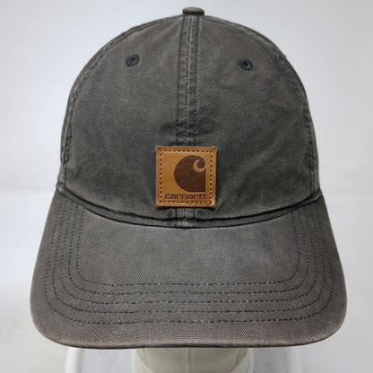 Carhartt Baseball Cap Gray One Size Strapback Cotton Canvas Front Patch Hat