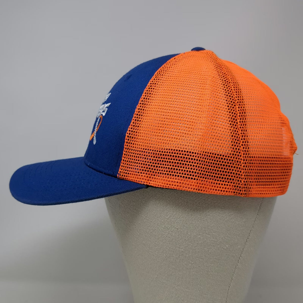 Blue Orange Trucker Hat OSFM Jess' Cancer Crushers Awareness Ribbon Mesh Back