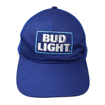 Bud Light Strapback Hat Blue One Size Adjustable Hit Wear 6 Panel