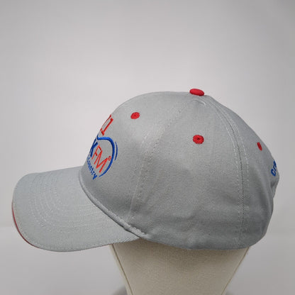107.1 Hank FM Idaho's Real Country Strapback Hat Gray OS Adjustable Embroidered