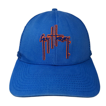 Guy Harvey Snapback Mesh Back Trucker Hat Blue One Size Embroidered