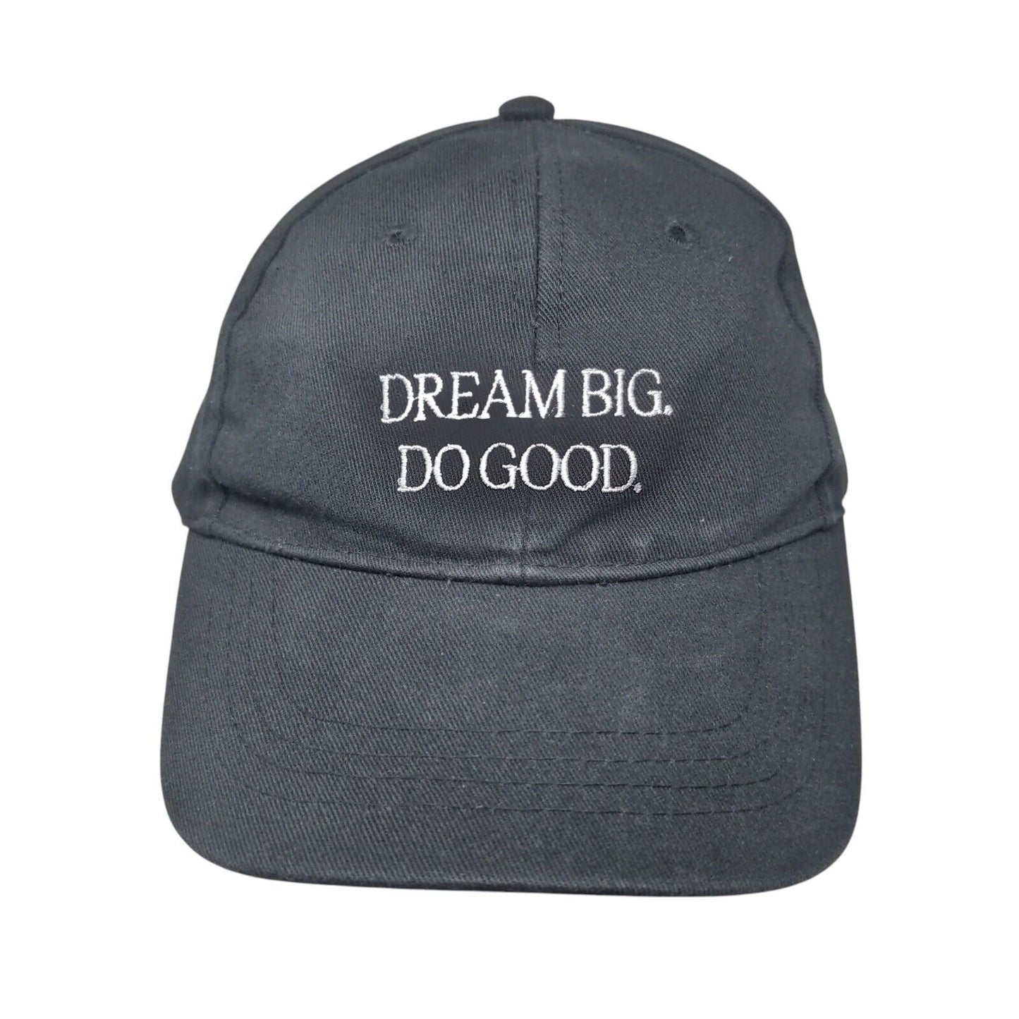 Dream Big Do Good Slideback Hat Black One Size Embroidered Ivory Ella
