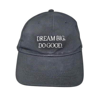 Dream Big Do Good Slideback Hat Black One Size Embroidered Ivory Ella