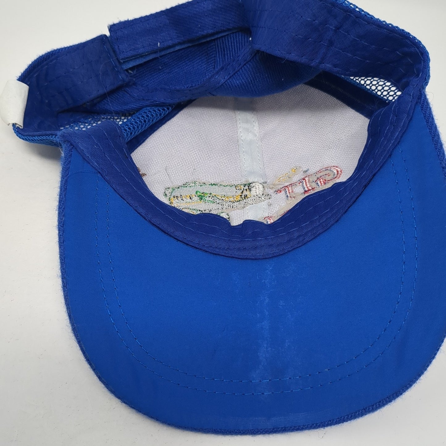 Git Reel Fish Strapback Hat Blue One Size Adjustable Colorblock Outdoor