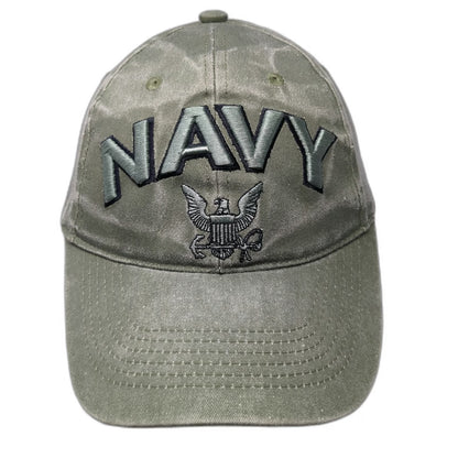 Eagle Crest Baseball Cap Green One Size Navy Eagle Anchor Embroidered Cotton Hat