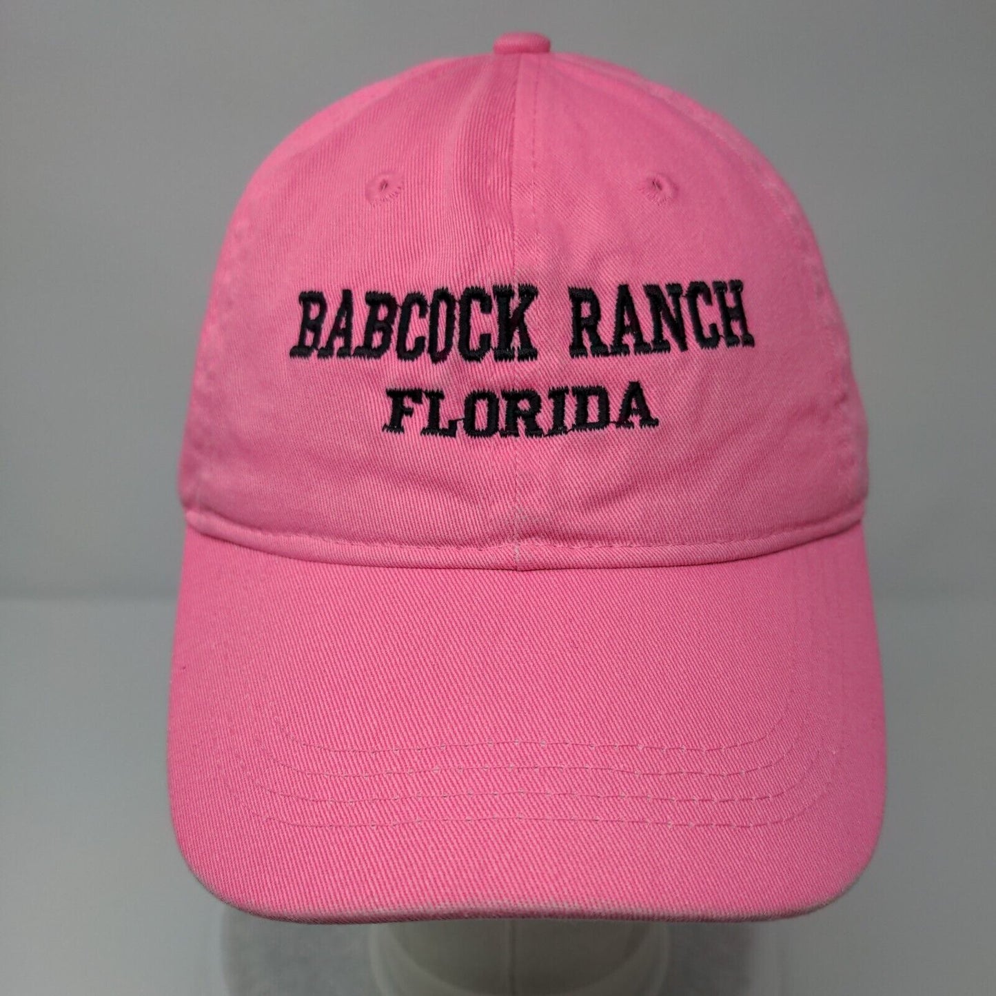 Babcock Ranch Florida Slideback Hat Pink OSFM Embroidered Headwear