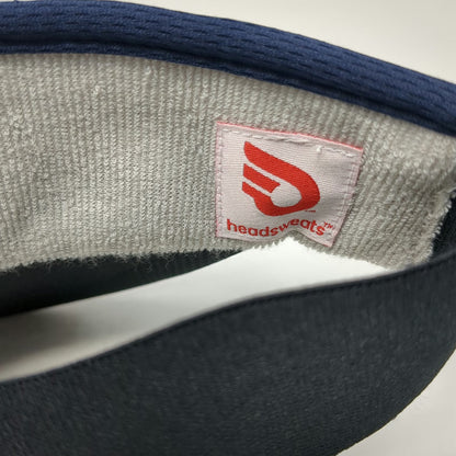 Headsweats Visor Blue One Size Elastic Back Performance Mesh Sweatband Hat