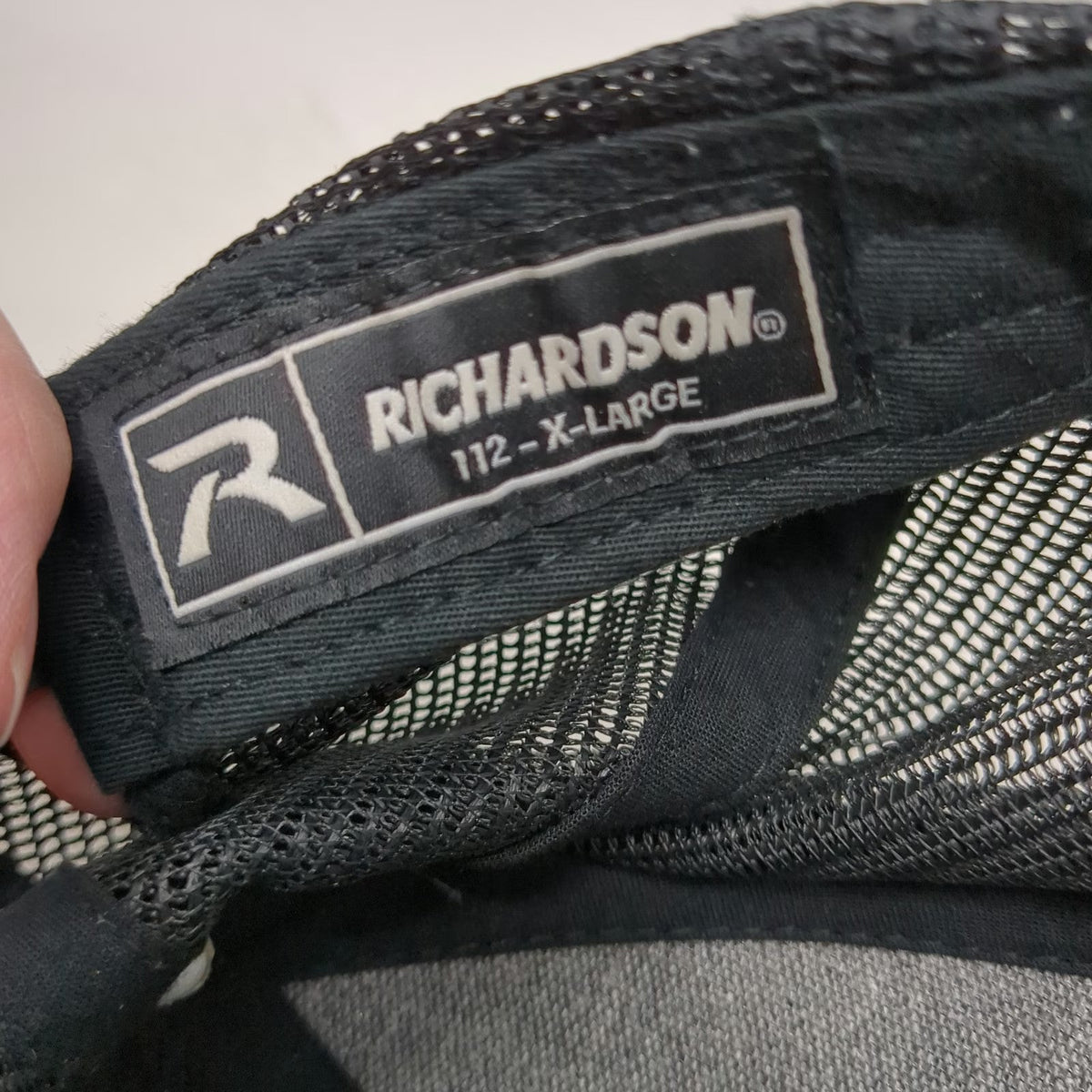 Richardson Trucker Hat Black Orange XL Patients Logo Mesh Snapback