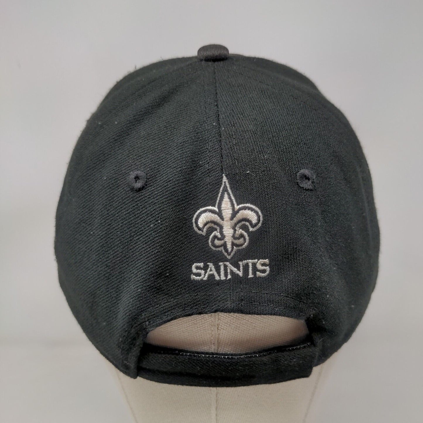 New Orleans Saints Strapback Hat Black OSFM Embroidered Logo 9Forty NFL