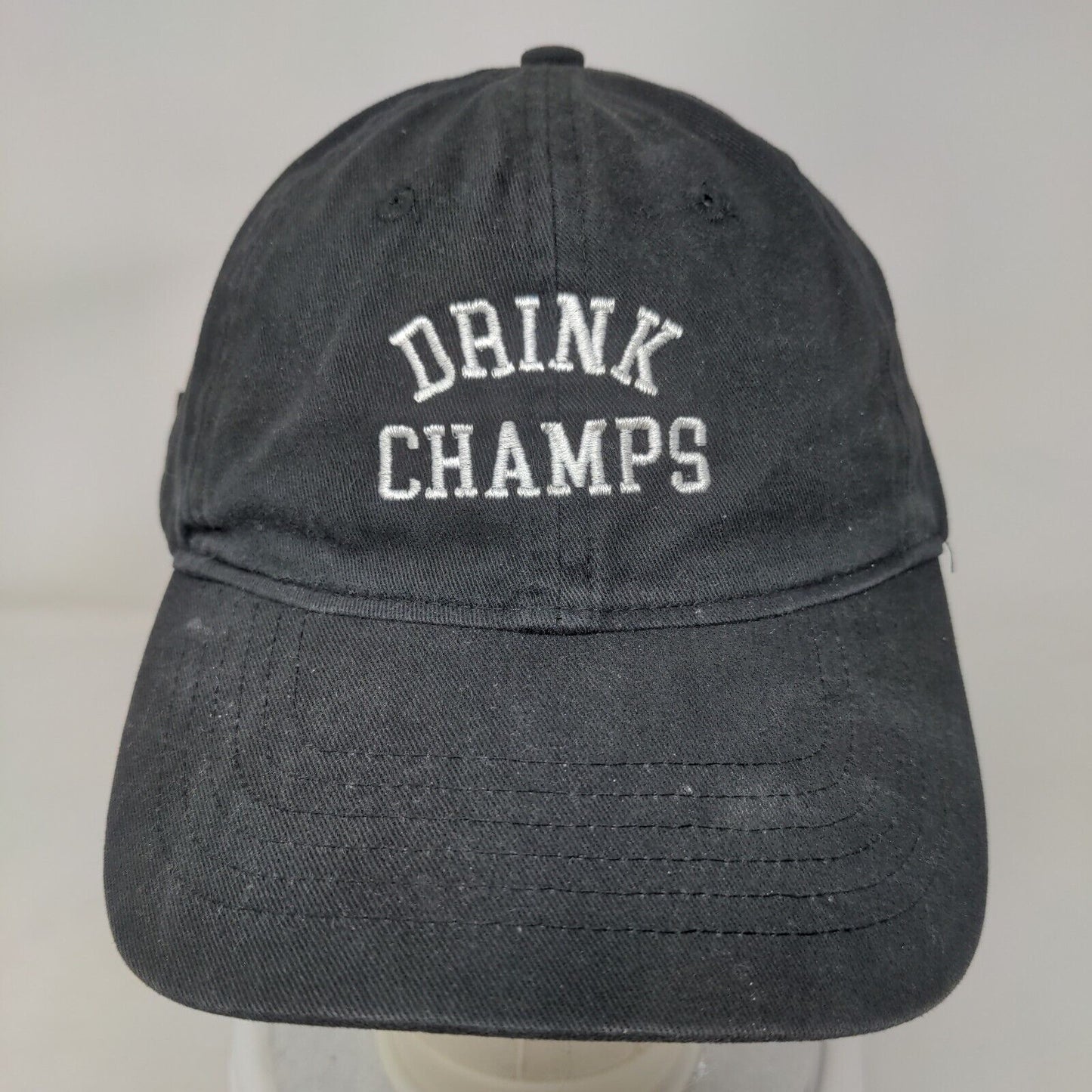 Drink Champs Slideback Hat Black One Size Solid Embroidered Adjustable