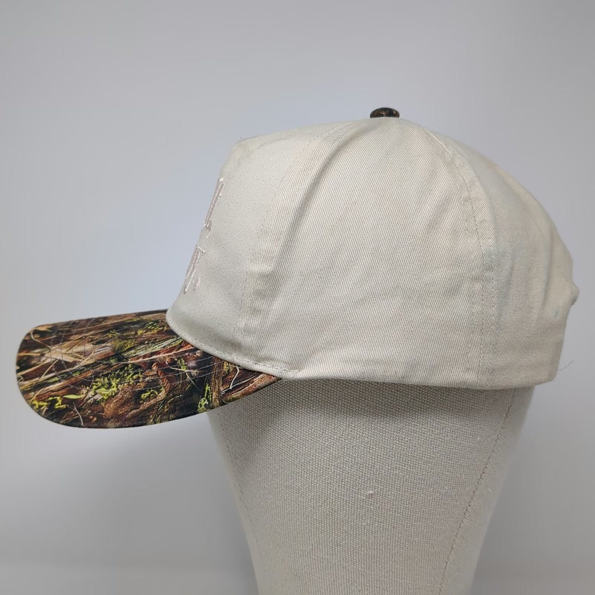 David and Young 5 Panel Beige Camo OSFM Cool It Cowboy Snapback Flat Brim Hat
