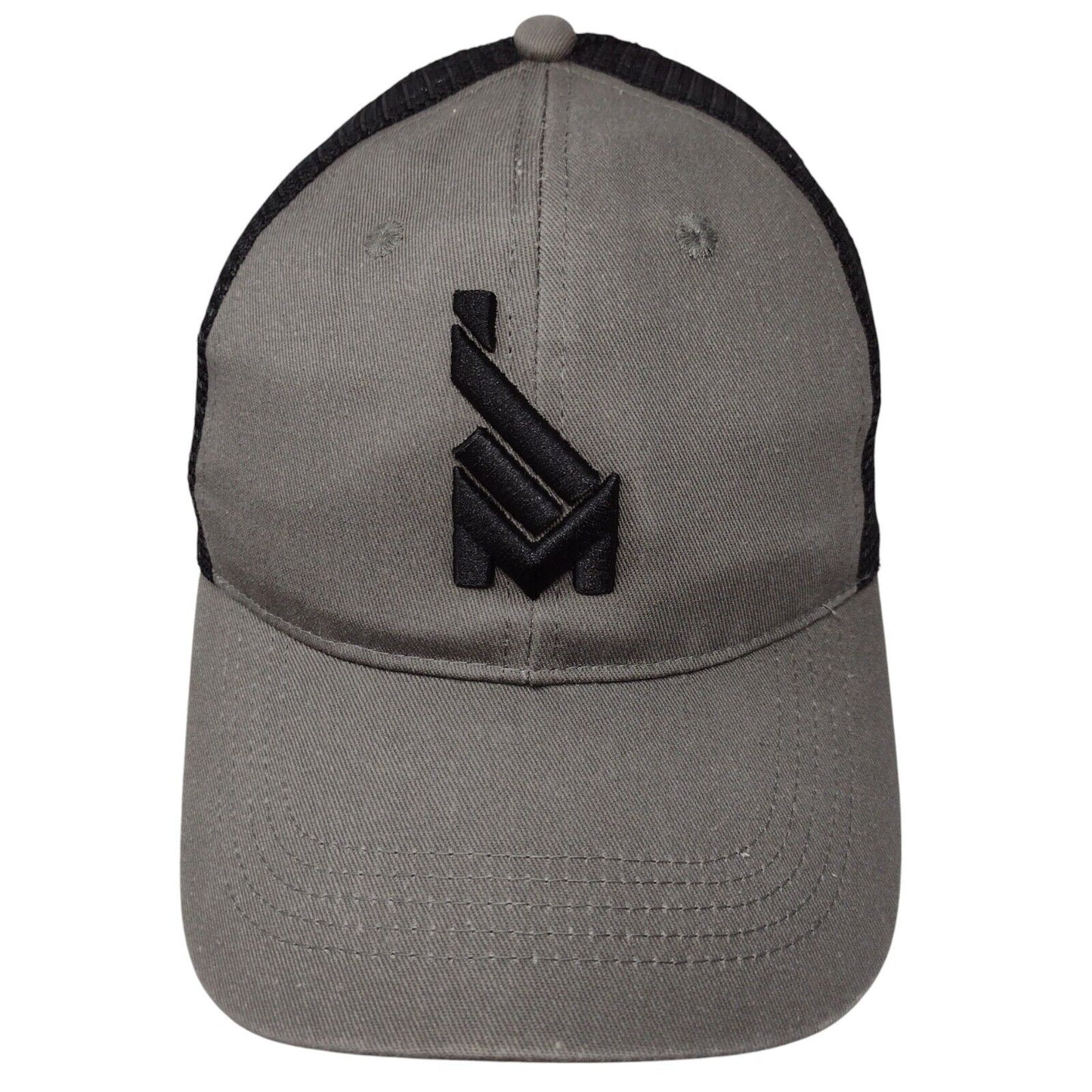 Mission43 Snapback Mesh Back Trucker Hat Gray OSFA Embroidered