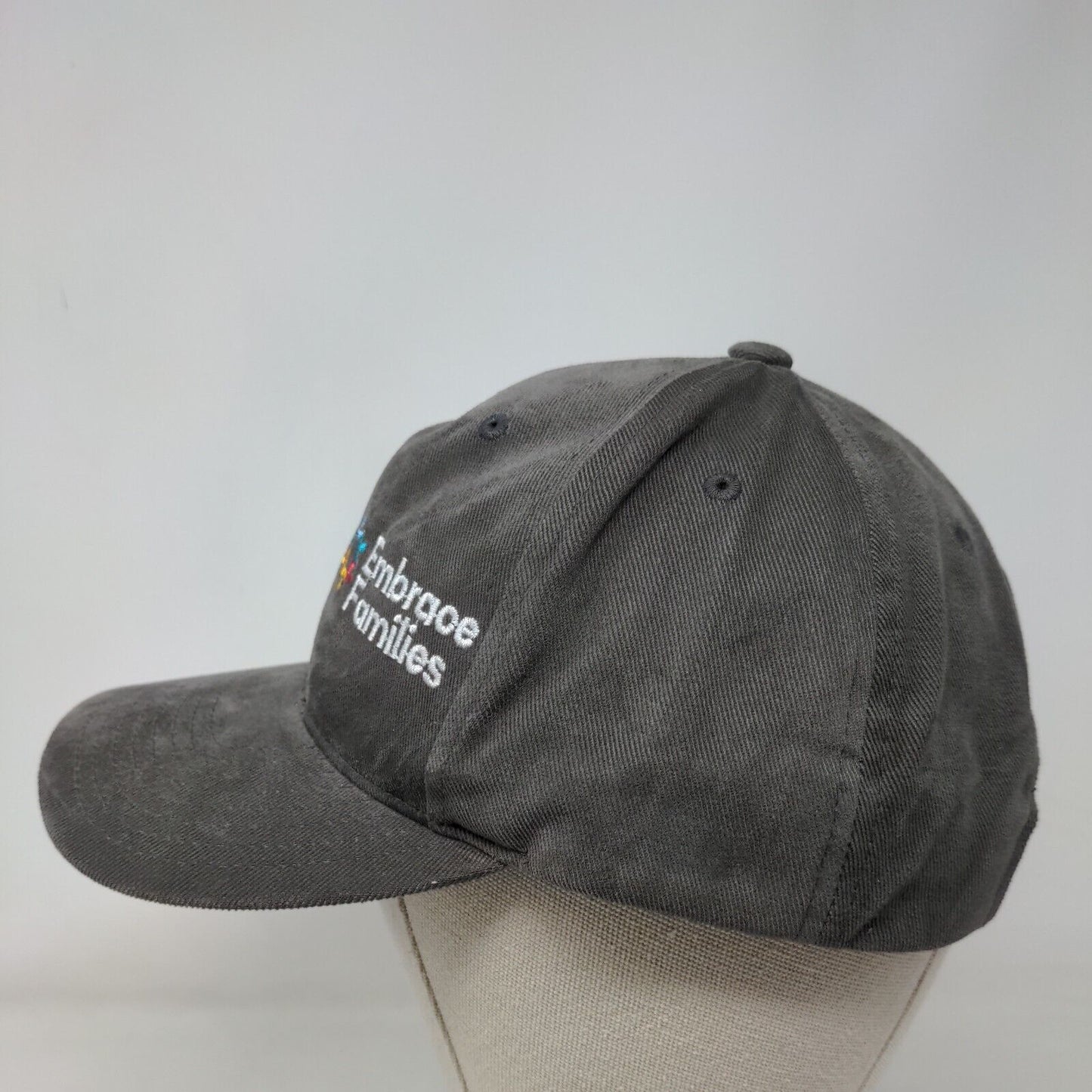 Embrace Families Strapback Hat Gray One Size Embroidered Yupoong