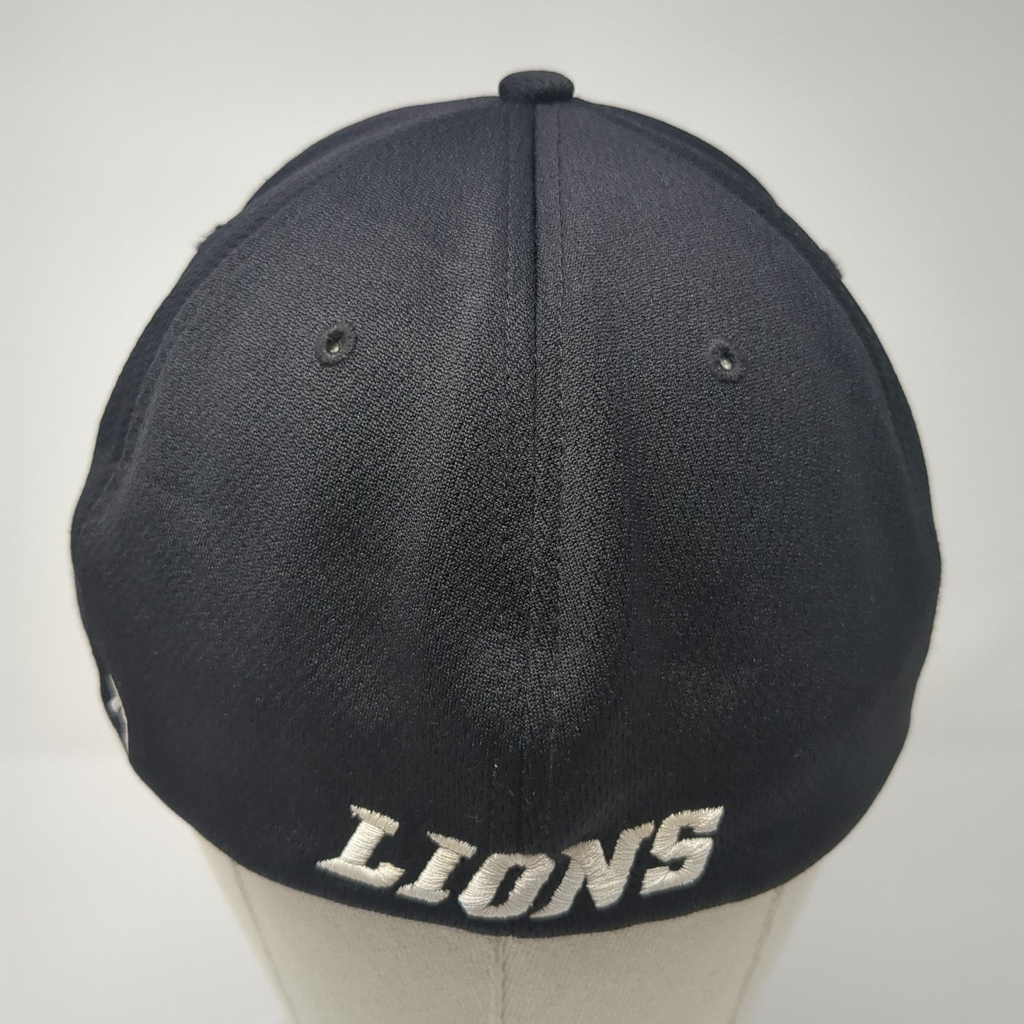 E Lions Fitted Hat Black Medium Embroidered Colorblock Richardson
