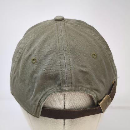 Nautica Baseball Cap Green One Size Embroidered Crest Crossed Oars Cotton Hat