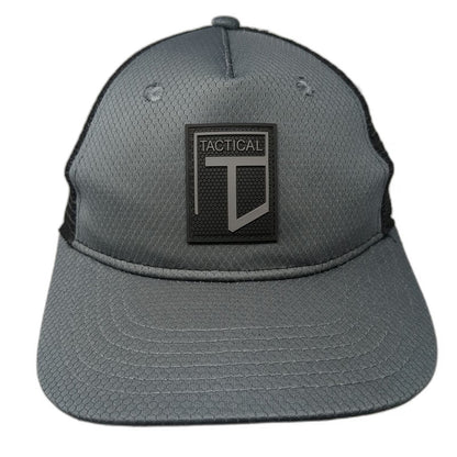 Mossy Oak Trucker Hat Gray One Size Tactical Logo Mesh Back Snapback Youth