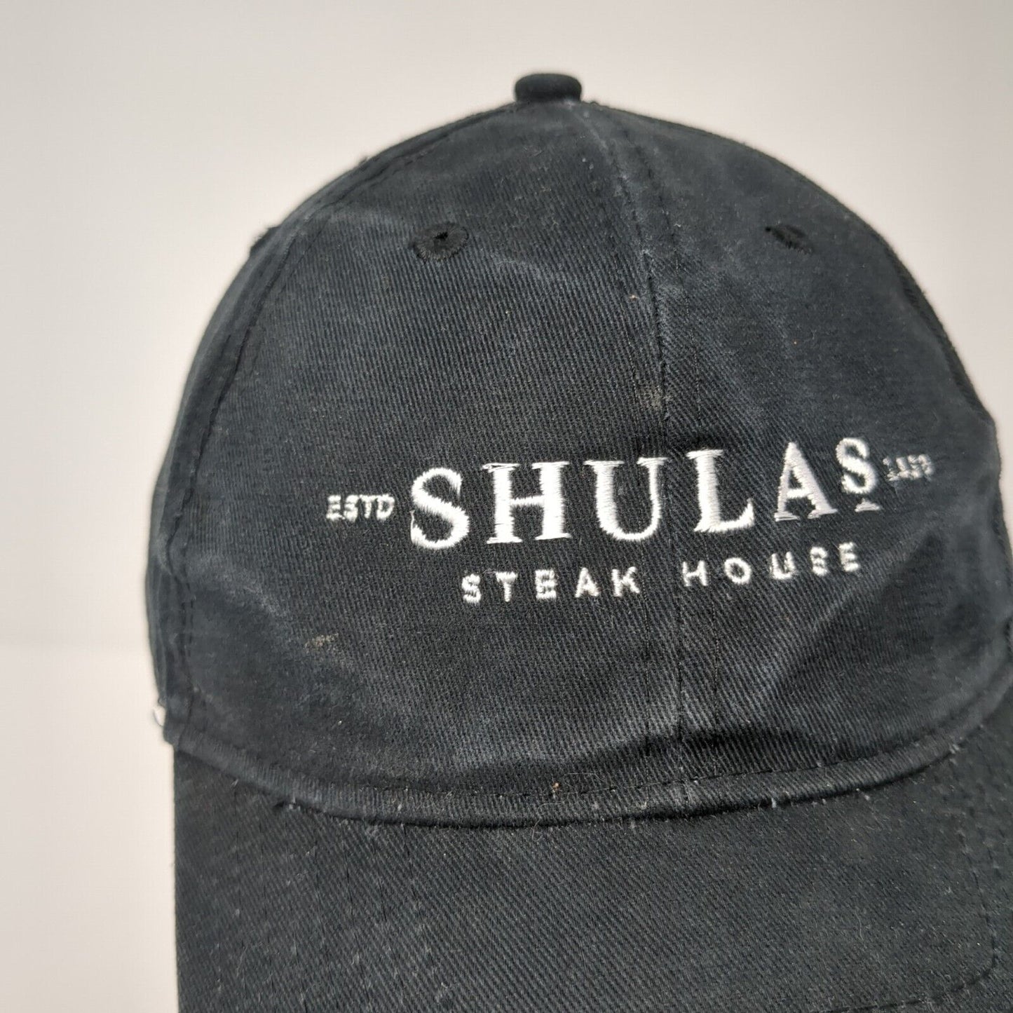 Shulas Steak House Strapback Hat Black One Size Adjustable Embroidered Hit Wear
