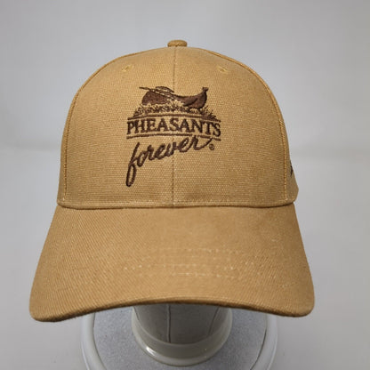 Pheasants Forever Rooster Booster Snapback Hat Tan One Size Adjustable 6 Panel