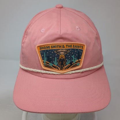 Shane Smith & The Saints Pink Trucker Rope Hat Snapback OS Bigfoot UFO Patch