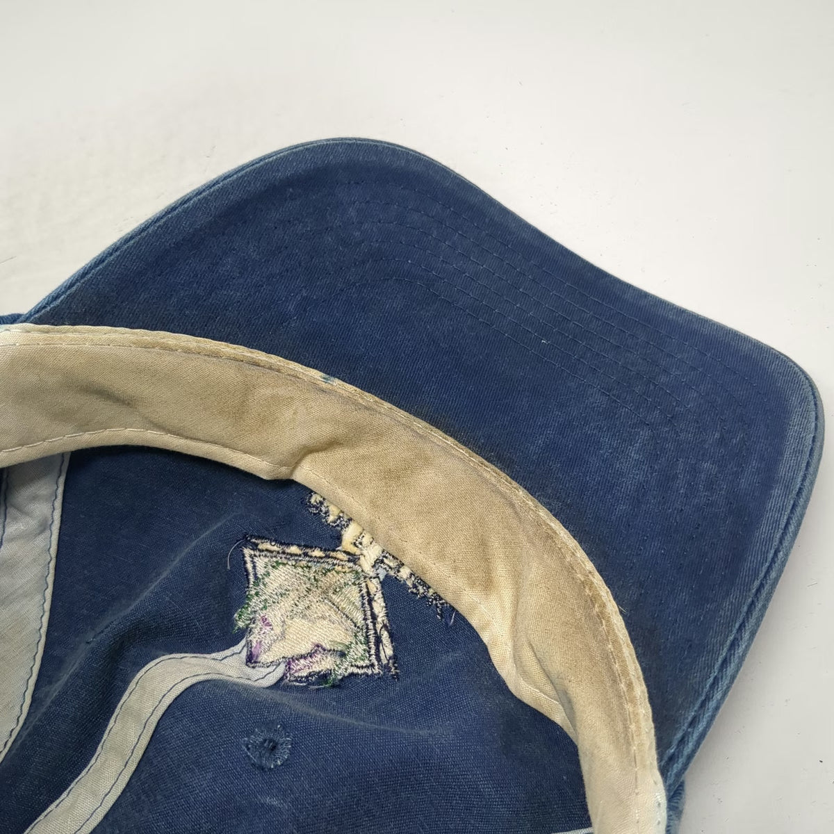 Fahrenheit Baseball Cap Blue One Size Gold Fork Hot Springs Idaho Mountain Hat