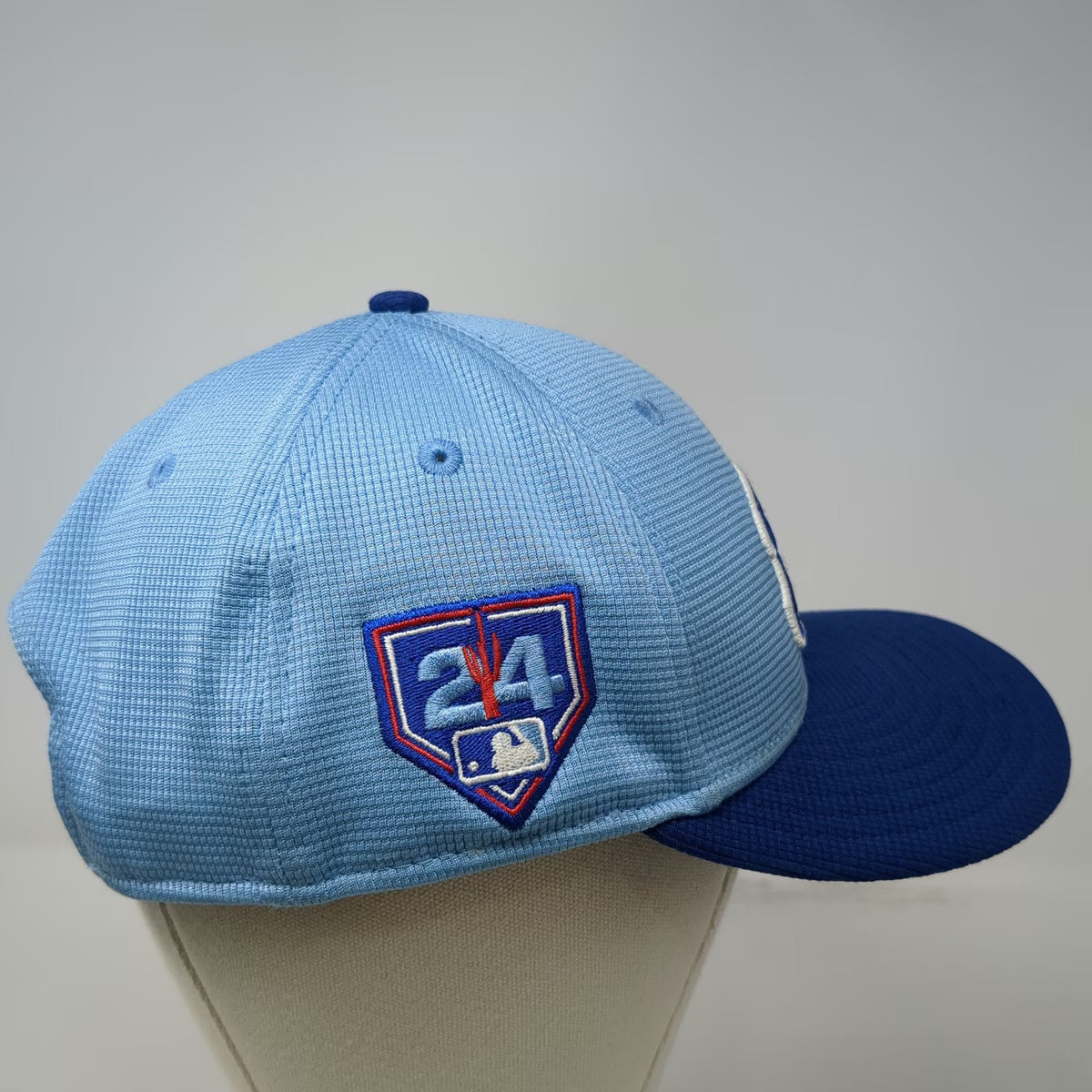 New Era Chicago Cubs MLB Snapback Hat Blue One Size Flat Brim Side Patch 9FIFTY