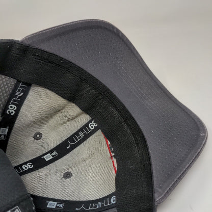 Pierce Mesh Back Fitted Hat Gray Large-XL Embroidered New Era 39Thirty
