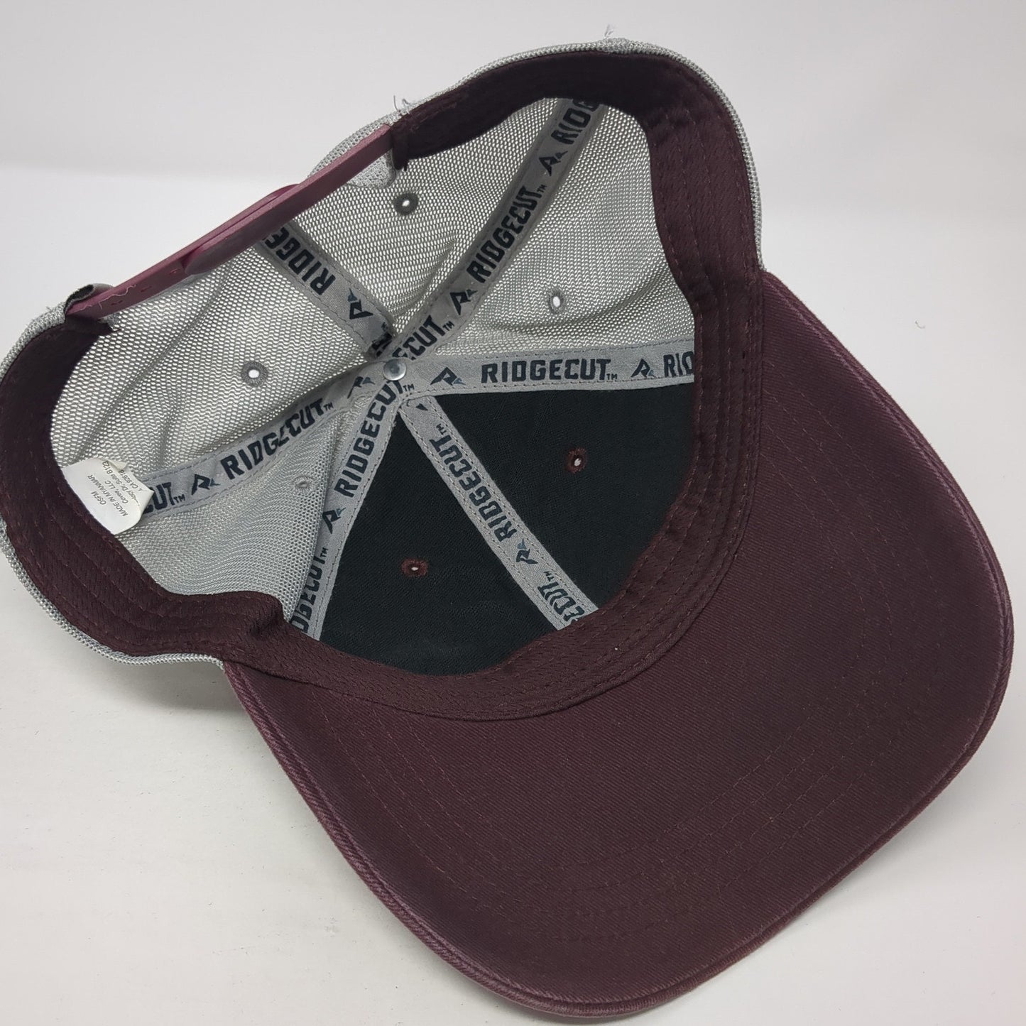 Ridgecut Snapback Trucker Hat Red One Size Adjustable Embroidered Mesh Back