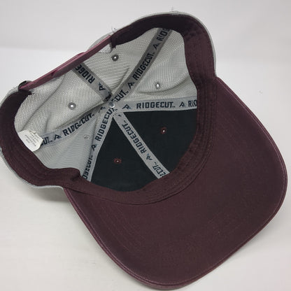 Ridgecut Snapback Trucker Hat Red One Size Adjustable Embroidered Mesh Back