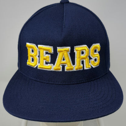 Yupoong 5 Panel Blue Yellow OSFM Snapback Flat Brim Bears Green Undervisor hat