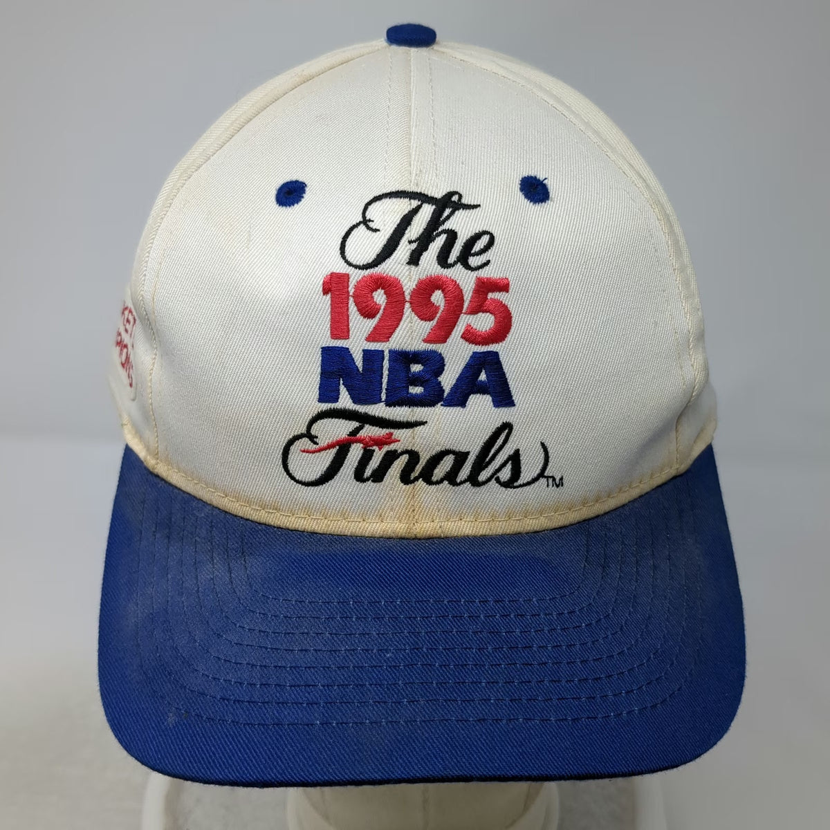 Logo 7 Snapback White Blue One Size 1995 NBA Finals Rockets Champions NBA Hat