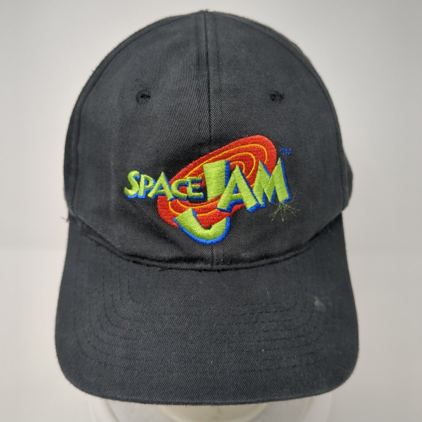 Space Jam Snapback Hat Black One Size Adjustable Embroidered 6 Panel