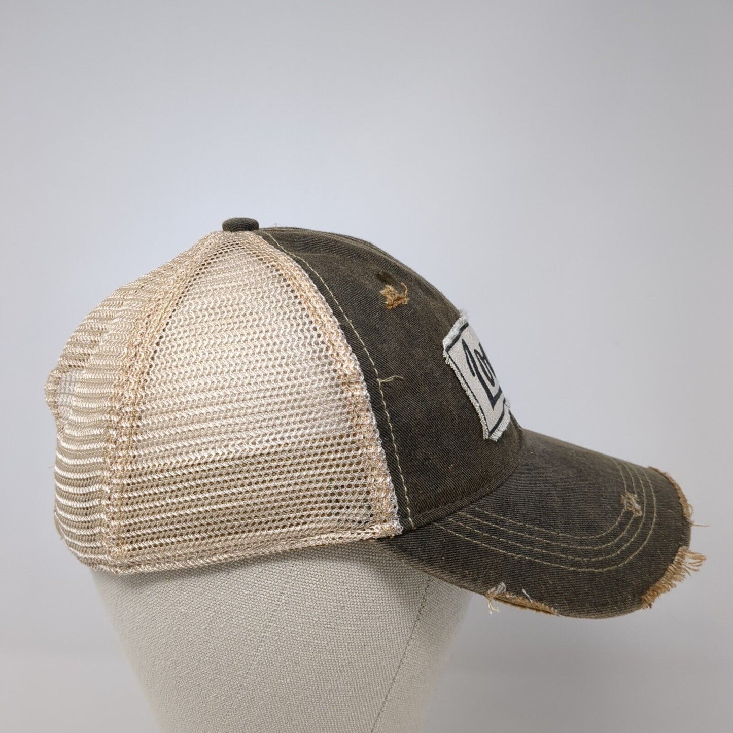 Louise Snapback Trucker Hat Multicolor OS Adjustable Mesh Back Distressed YPO