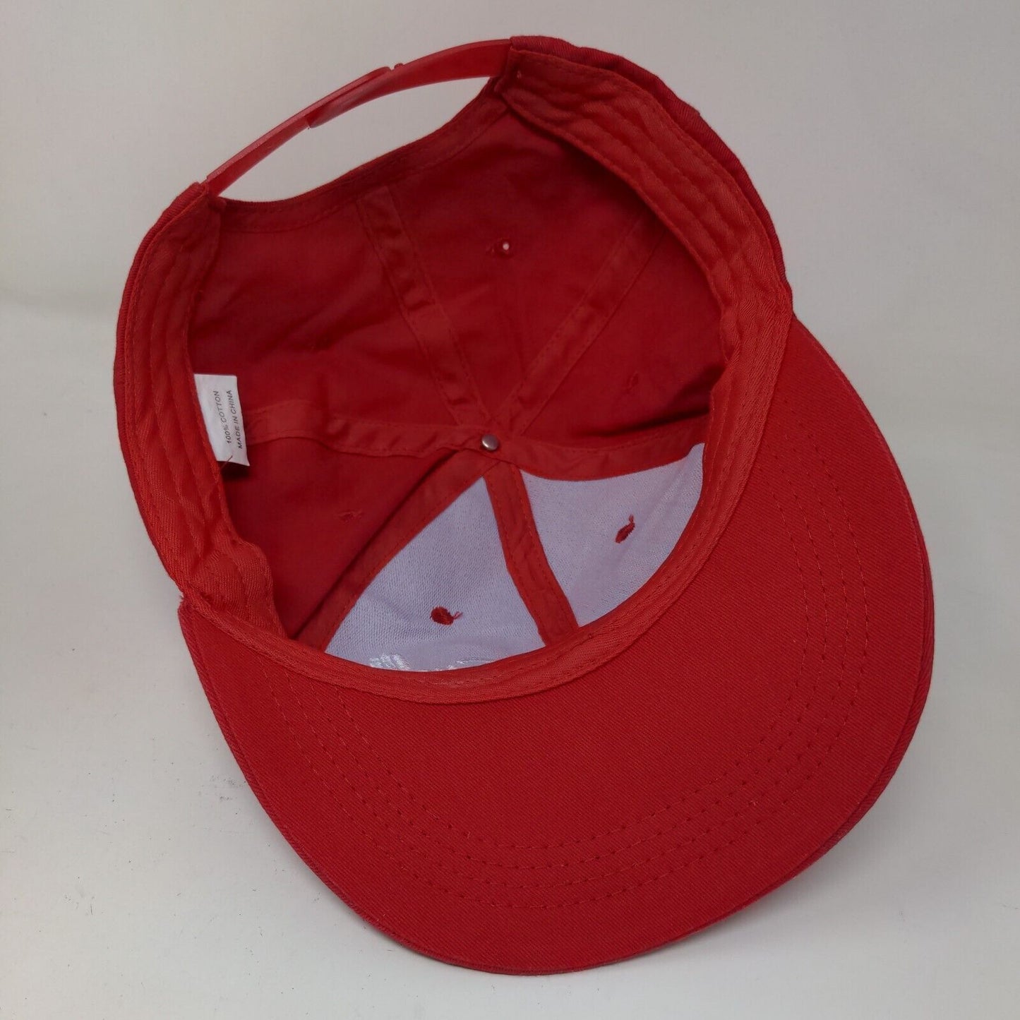 Stoli Vodka Men's Snapback Hat Red Adjustable Embroidered Logo Cotton