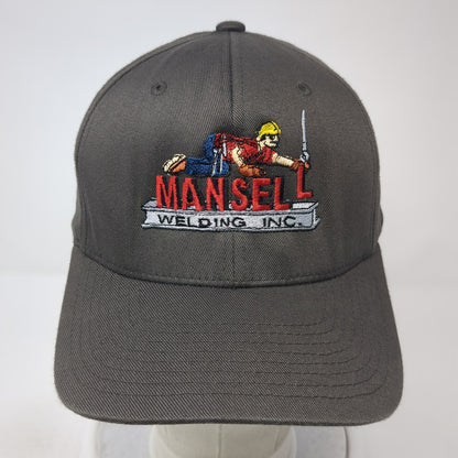 Mansell Welding Inc. Fitted Hat Gray XL Embroidered Flexfit Yupoong