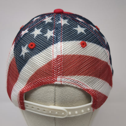 Coca-Cola Snapback Trucker Hat Multicolor OS Adjustable Patriotic Mesh Back