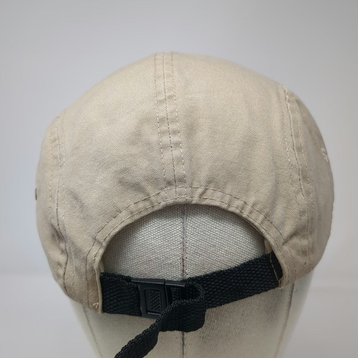 Big Accessories 5 Panel Beige One Size Slideback Flat Brim Cotton Blank Hat