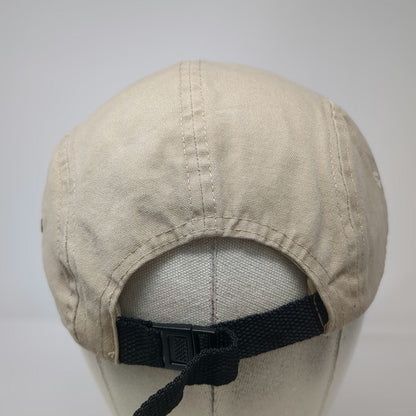 Big Accessories 5 Panel Beige One Size Slideback Flat Brim Cotton Blank Hat